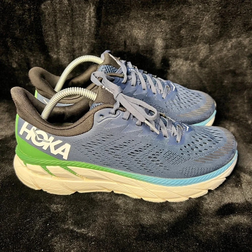 Hoka One One Clifton 7 1110508 Moan Mens 9.5 Running Shoes Moonlit Ocean Sneaker